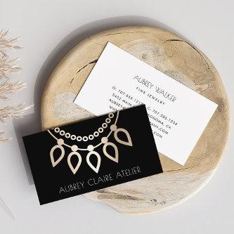 Black & Gold Necklace Logo | Jewelry Design