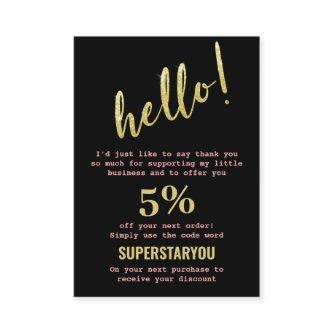 Black Gold Pink Thank You Social Media Logo Insert