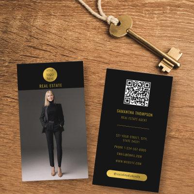 Black & Gold Professional Photo Real Estate Agent