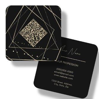 Black & Gold | QR Code Square