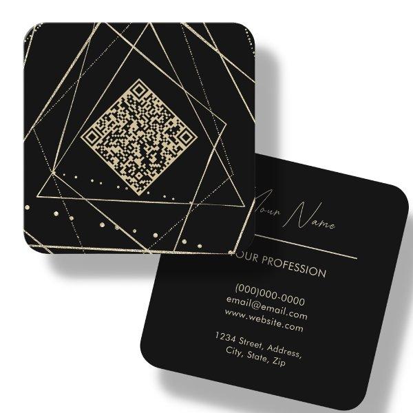 Black & Gold | QR Code Square