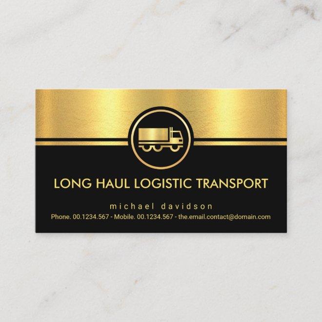 Black Gold Stripes Logistics Transportation Driver