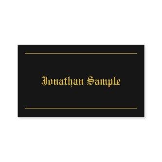Black Gold Template Vintage Old Font Typography