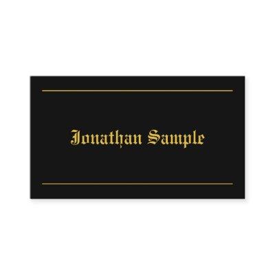 Black Gold Template Vintage Old Font Typography