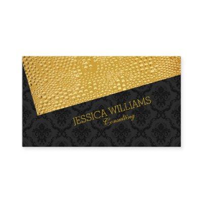 Black & Gold Texture Modern Asymmetrical Design