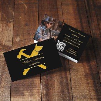 Black gold tools home repairs photo QR code