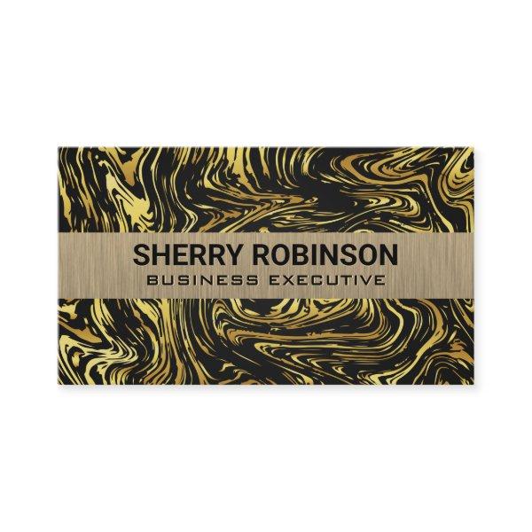 Black Gold Warped Marble Backdrop
