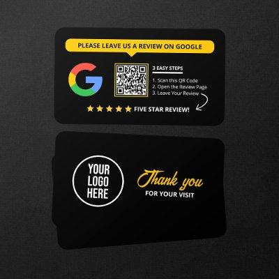 Black Google Reviews QR Code Business Review Link
