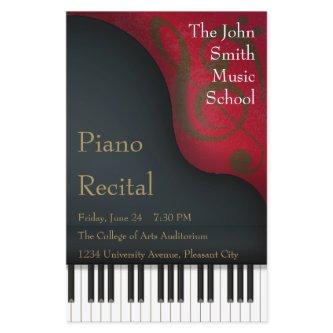 Black Grand Piano Recital Poster &.Concert Program