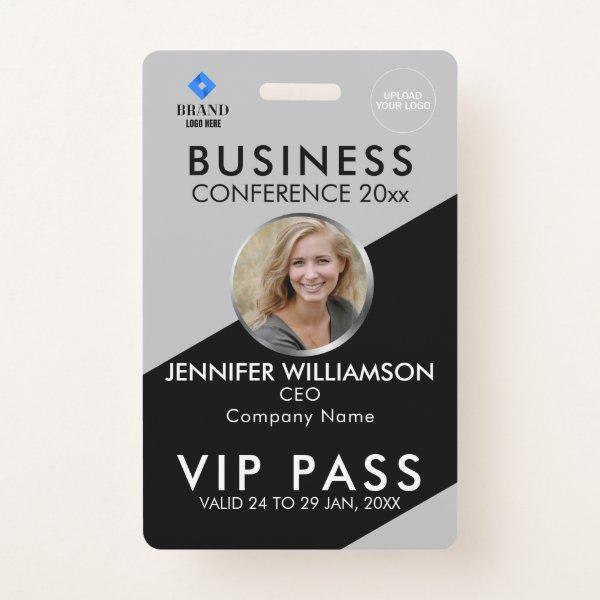 Black Gray Business Conference Exhibition Photo ID Badge