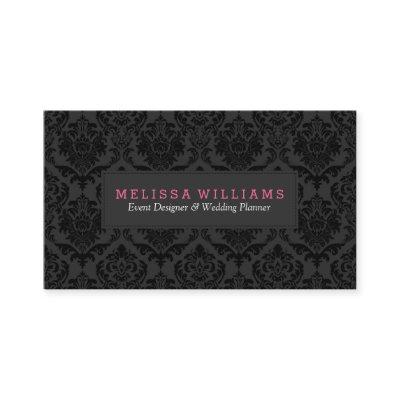 Black & Gray Monochromatic Vintage Floral Damask