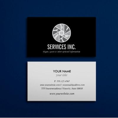 Black Gray Repairing services logo professional