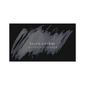 Black Gray Watercolor Splatter Abstract Modern