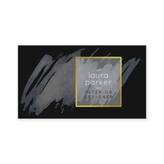 Black Gray Watercolor Splatter Abstract Modern