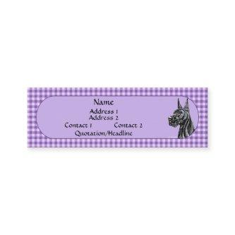 Black Great Dane Check Profile Card