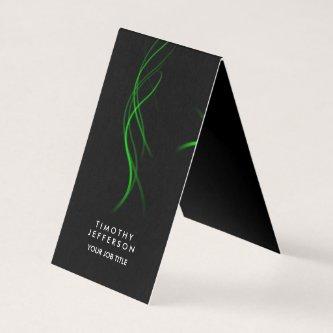 Black Green Curves Elegant Modern