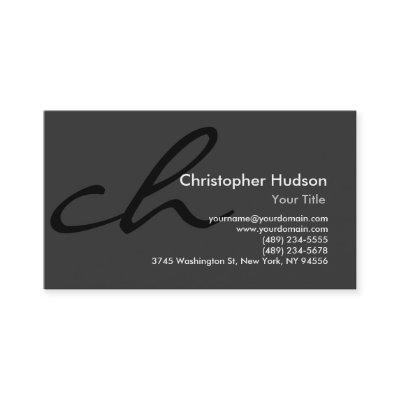 Black Grey Calligraphy Monogram