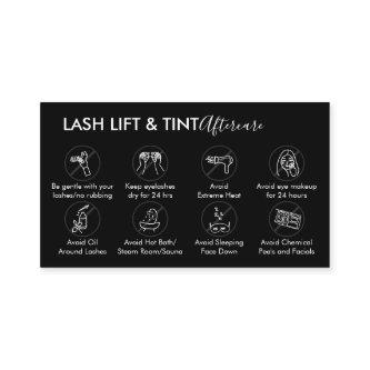 Black Grey Lash Lift Tint Aftercare Instruction