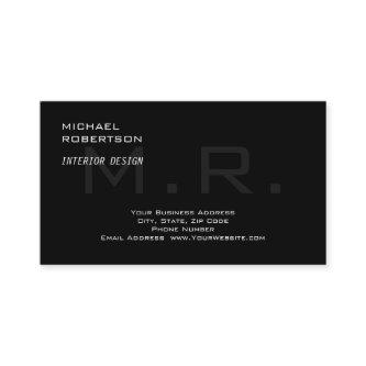 Black Grey Monogram Creative Modern Plain