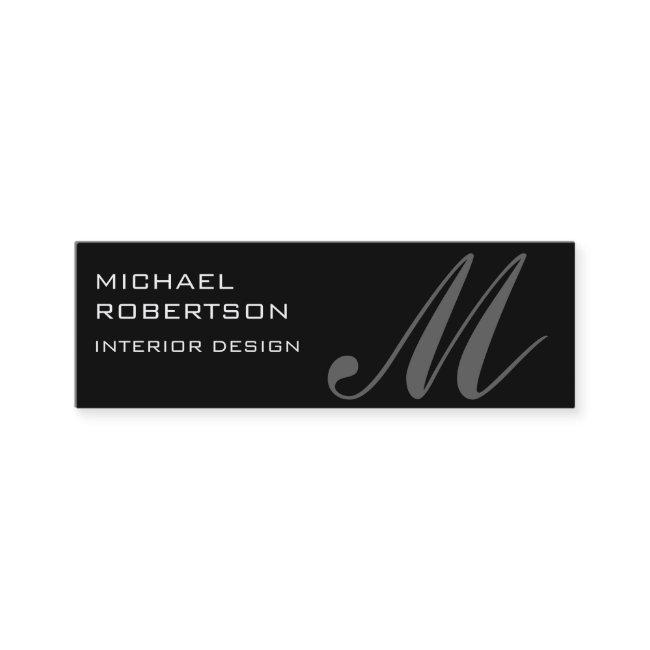 Black Grey Monogram Interior Design