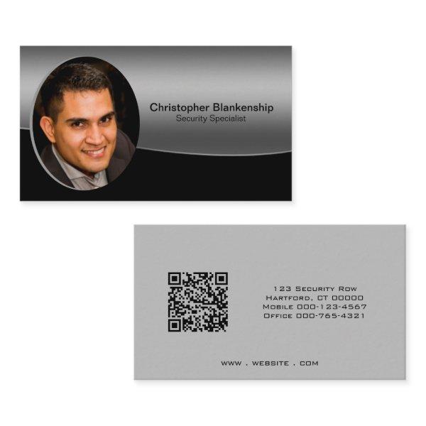 Black & Grey Professional Custom Photo QR Code