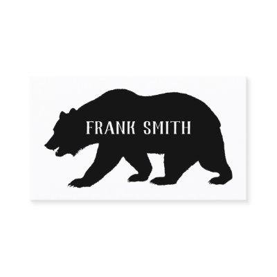 Black Grizzly Bear Silhouette