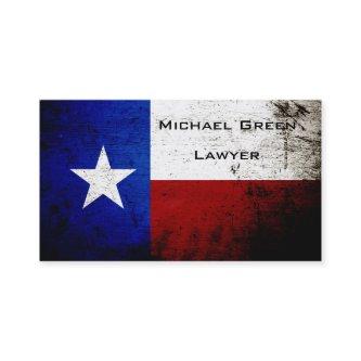 Black Grunge Texas State Flag