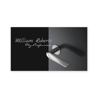 Black Handle Door Visiting Card Design