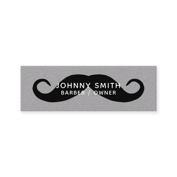 Black Handlebar Mustache Barber Mini