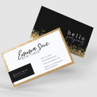 Black Hello Gorgeous Elegant Luxury Add Your Logo