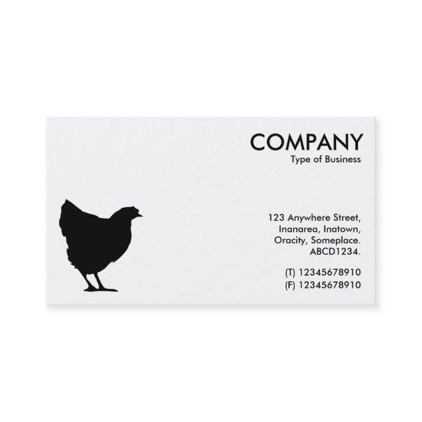 Black Hen Symbol - White (Eggshell Card)