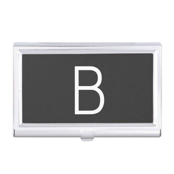 Black Initial Letter Monogram Modern  Case