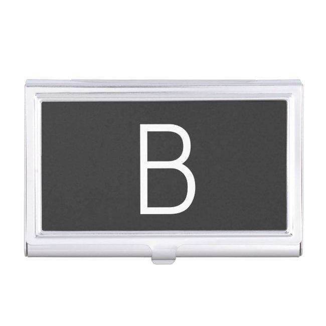 Black Initial Letter Monogram Modern Case