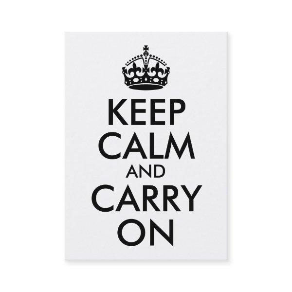 Black Keep Calm and Carry On