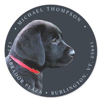 Black Lab Pet Dog Business Dog Walker Classic Round Sticker