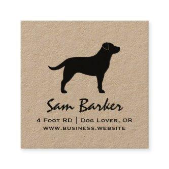 Black Labrador Retriever Dog Silhouette Black Lab Square