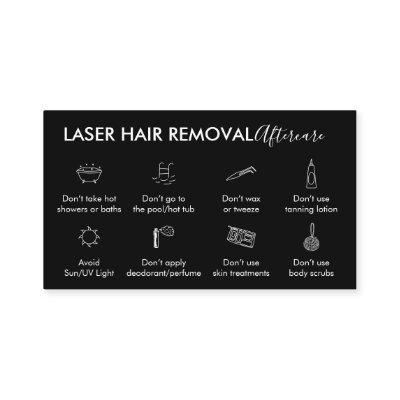 Black Laser Hair Removal Aftercare Instruction