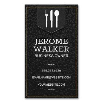 Black Leather | Stitched Strap  Magnet
