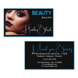 Black Light Blue Thin Border Modern Photo Image