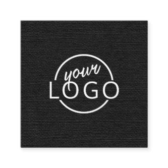 Black linen modern minimalist custom logo square
