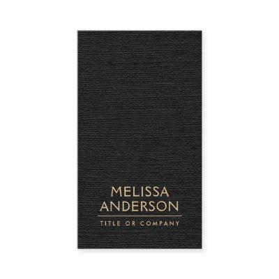 Black linen vertical minimalist professional