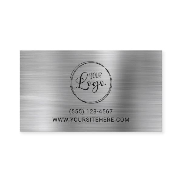 Black Logo with Website URL Silver Foil