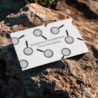 Black Magnifying Glass Pattern Private Detective