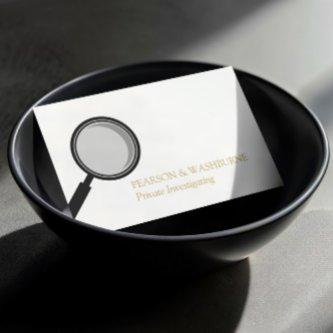 Black Magnifying Glass Private Investigator
