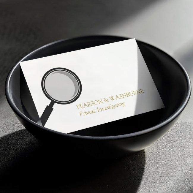 Black Magnifying Glass Private Investigator