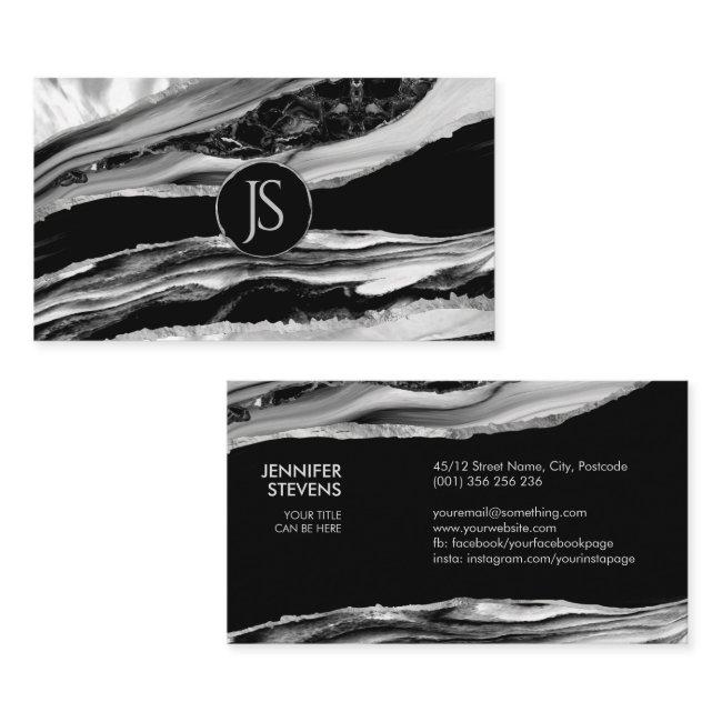 Black Marble, Silver and Mother of Pearl