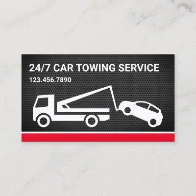 Black Mesh Car Towing Service Tow Truck