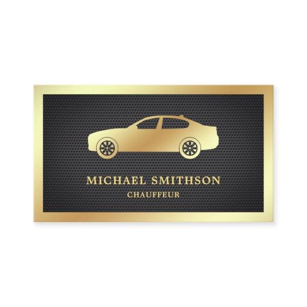 Black Mesh Gold Car Professional Chauffeur