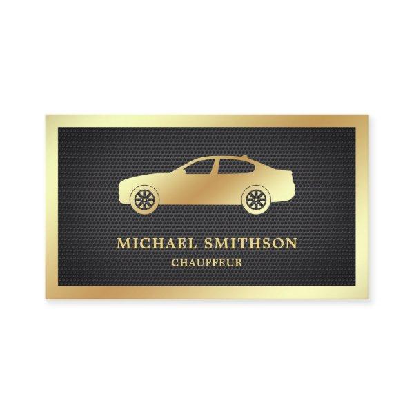 Black Mesh Gold Car Professional Chauffeur