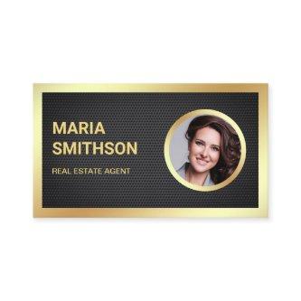 Black Mesh Gold Foil Photo Real Estate Agent